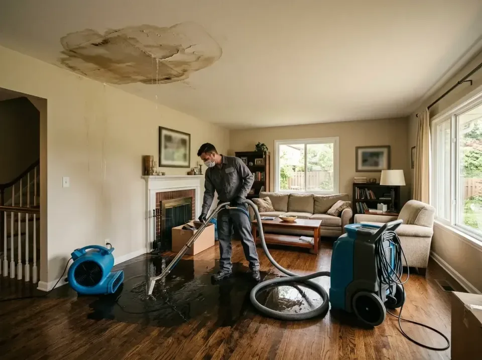 attic-pipe-burst-ceiling-drip-008 — frequently asked questions, Water Damage Restoration & Carpet Care in East Alton, IL